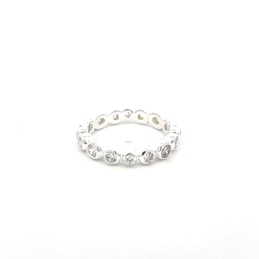 925 Silver Zircon Eternity Band Ring