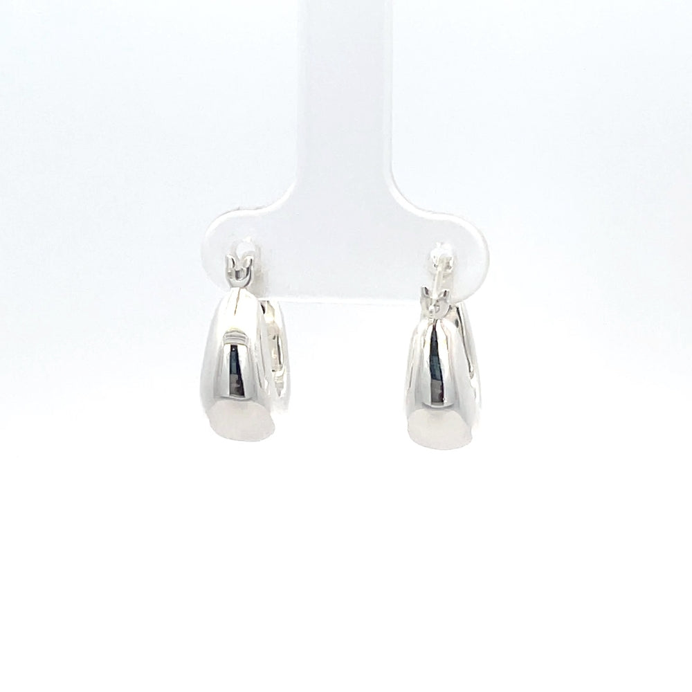 Ovale Creolen aus 925er Sterlingsilber, poliert