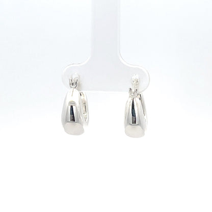 Ovale Creolen aus 925er Sterlingsilber, poliert