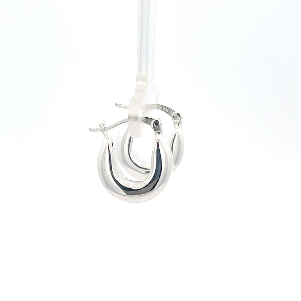 Ovale Creolen aus 925er Sterlingsilber, poliert