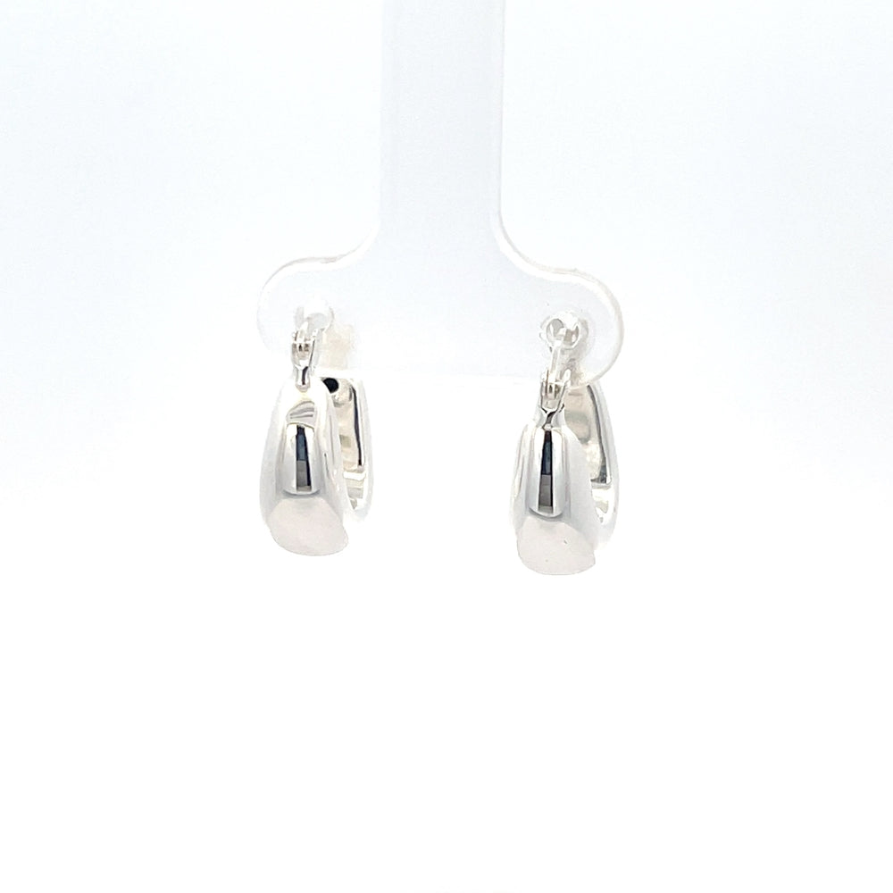 Ovale Creolen aus 925er Sterlingsilber, poliert