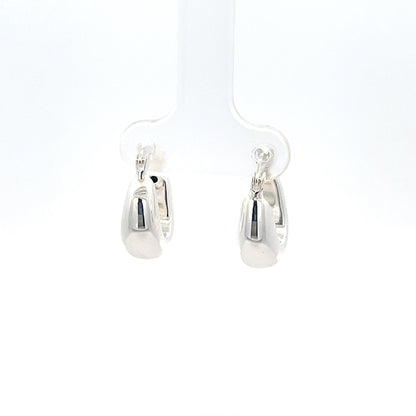 Ovale Creolen aus 925er Sterlingsilber, poliert