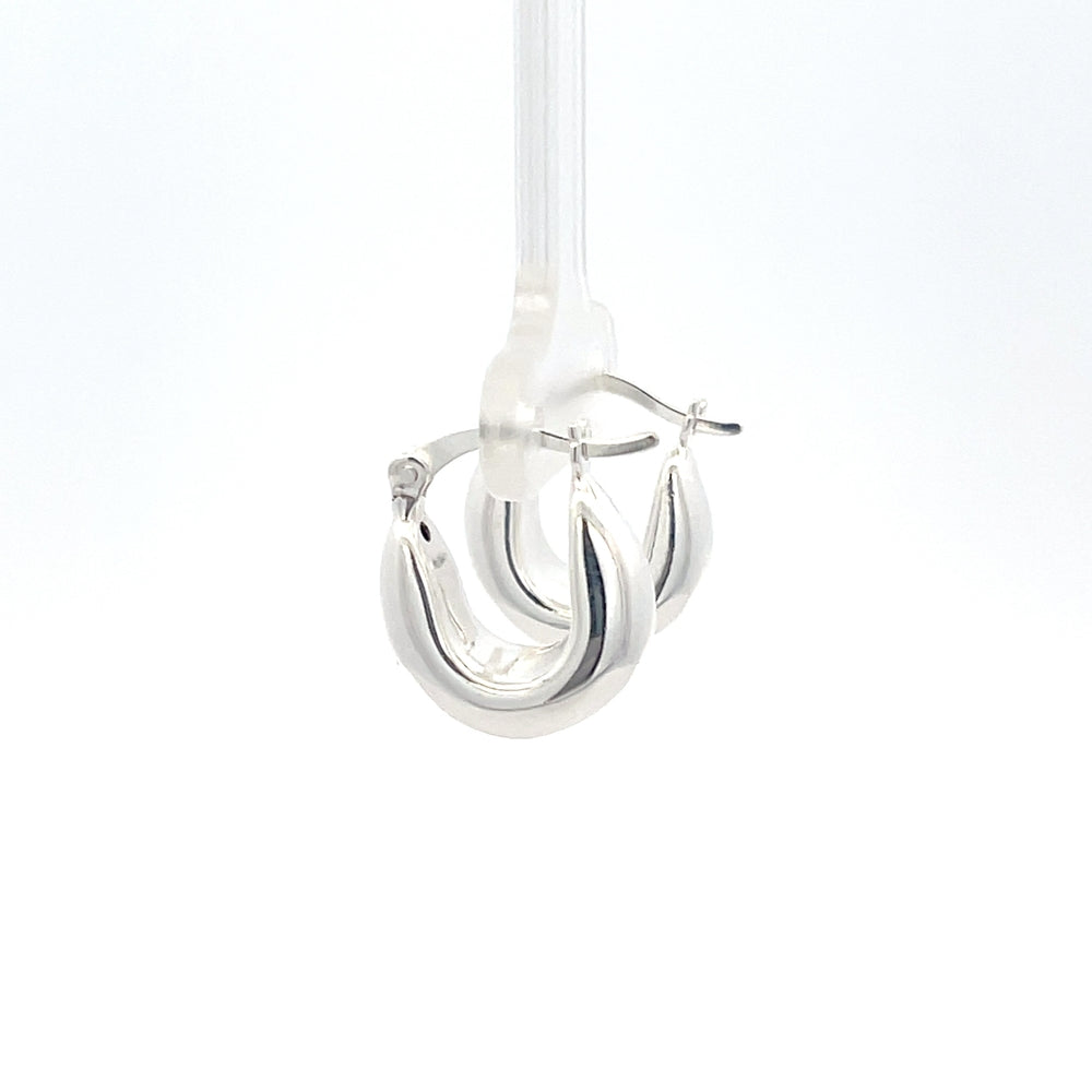 Ovale Creolen aus 925er Sterlingsilber, poliert