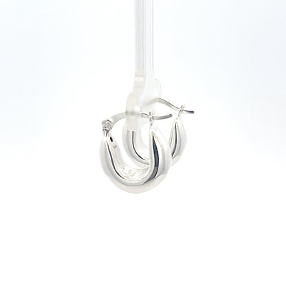 Ovale Creolen aus 925er Sterlingsilber, poliert