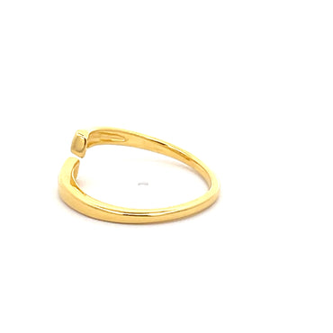 925 Silver 14K Yellow Gold-Plated  Band Ring
