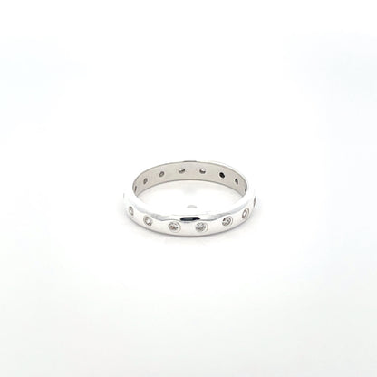 925 Silver Eternity Band Ring with Zircon Detailing