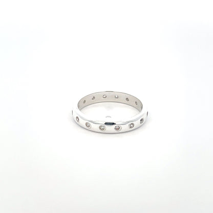 925 Silver Eternity Band Ring with Zircon Detailing