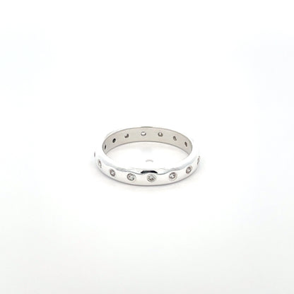 925 Silver Eternity Band Ring with Zircon Detailing