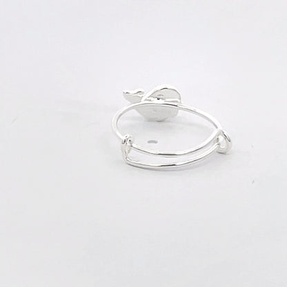 925 Silver Kids Toe Ring with Blue Dolphin Motif