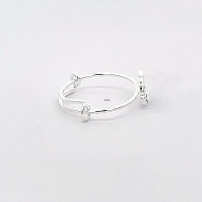 925 Silver Kids Toe Ring with Blue Dolphin Motif