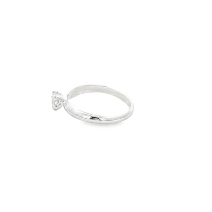 925 Silver Solitaire Ring with Prong Setting