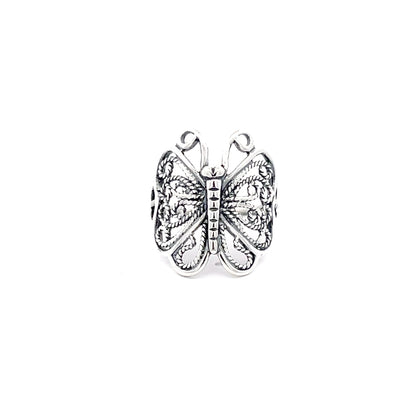 925 Silver Filigree Butterfly Statement Ring