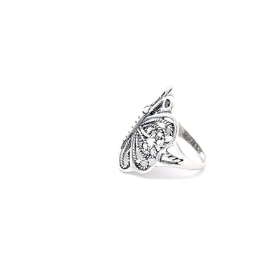 925 Silver Filigree Butterfly Statement Ring