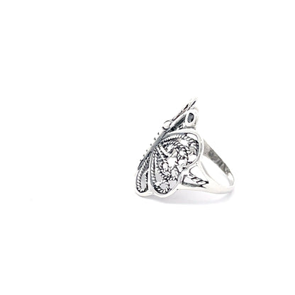 925 Silver Filigree Butterfly Statement Ring