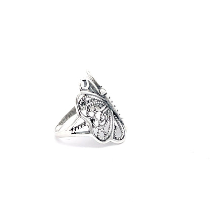 925 Silver Filigree Butterfly Statement Ring