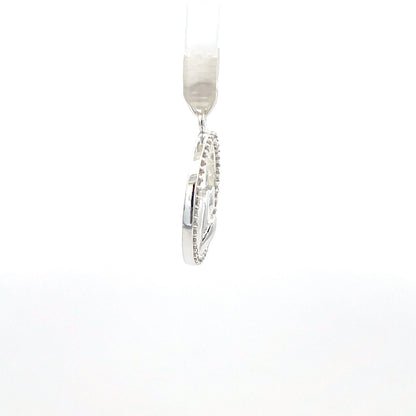 Anhänger „Ozeanwelle“ aus 925er Sterlingsilber mit Zirkonia-Fassung