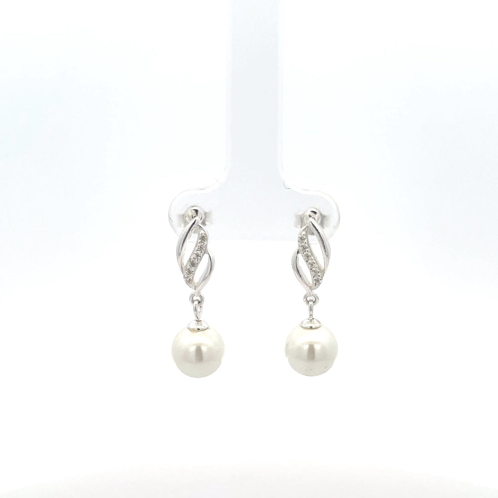 Ohrhänger aus 925er Sterlingsilber mit Perlenverzierungen