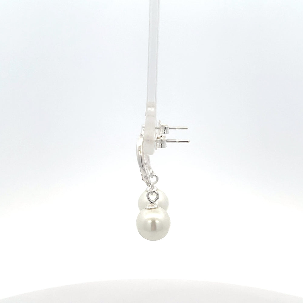 Ohrhänger aus 925er Sterlingsilber mit Perlenverzierungen