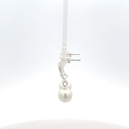 Ohrhänger aus 925er Sterlingsilber mit Perlenverzierungen