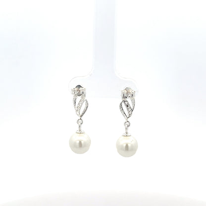 Ohrhänger aus 925er Sterlingsilber mit Perlenverzierungen