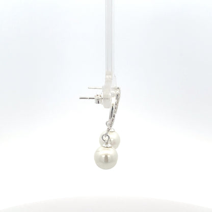 Ohrhänger aus 925er Sterlingsilber mit Perlenverzierungen