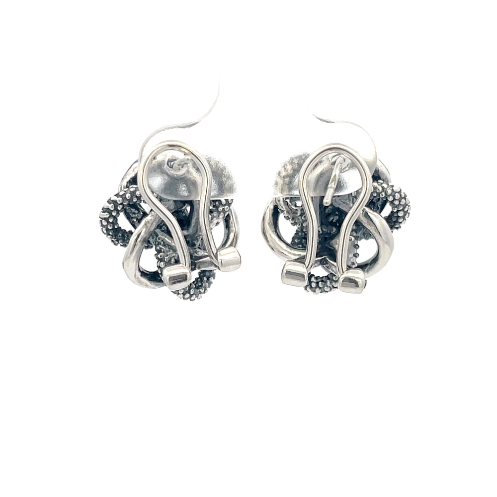 Ohrstecker aus 925er Silber mit Perlenmuster