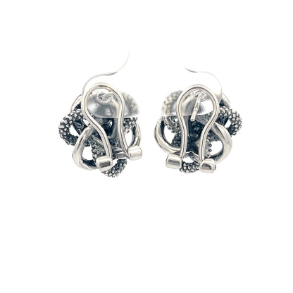 Ohrstecker aus 925er Silber mit Perlenmuster