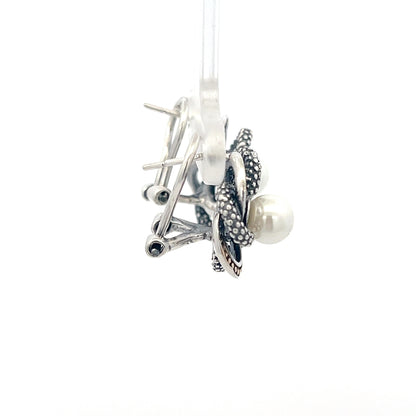 Ohrstecker aus 925er Silber mit Perlenmuster