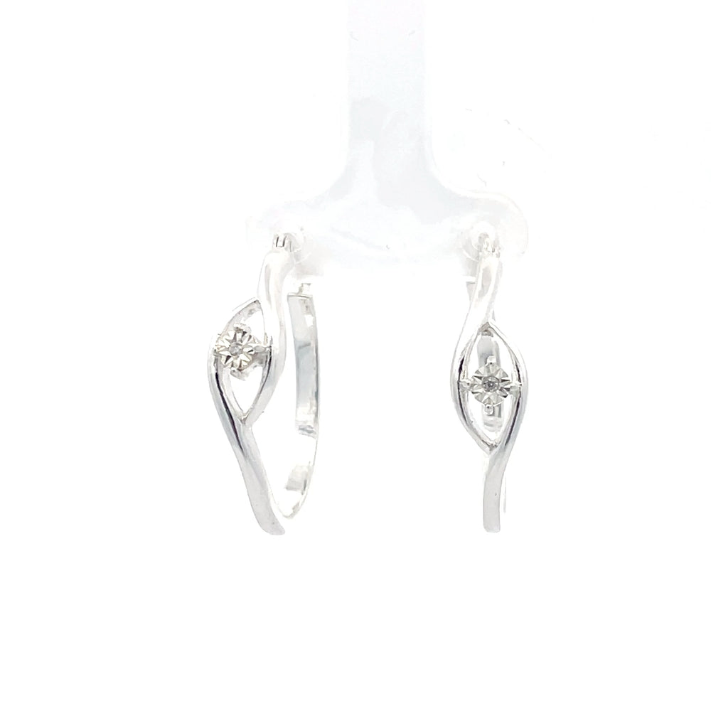 925er Silber-Creolen mit gravierten Details