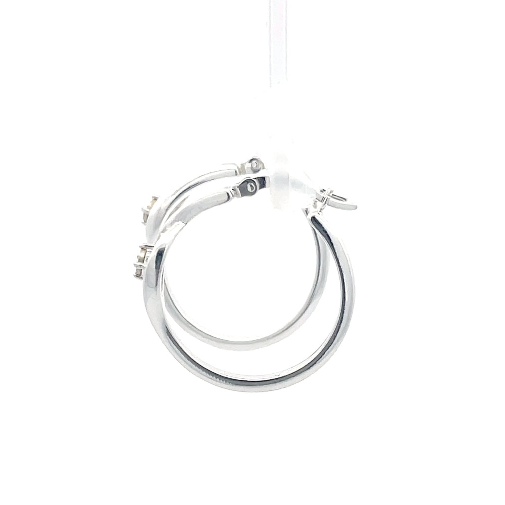 925er Silber-Creolen mit gravierten Details