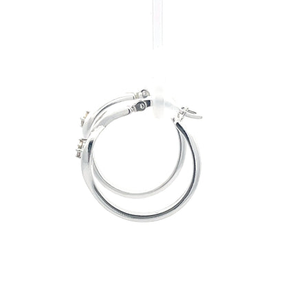 925er Silber-Creolen mit gravierten Details