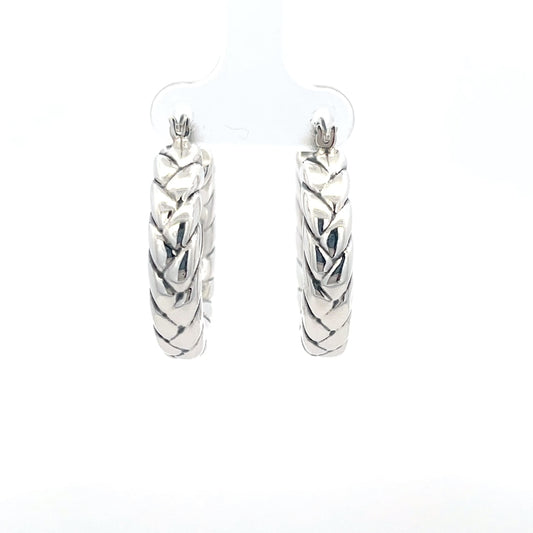 Gedrehte Creolen aus 925er Silber