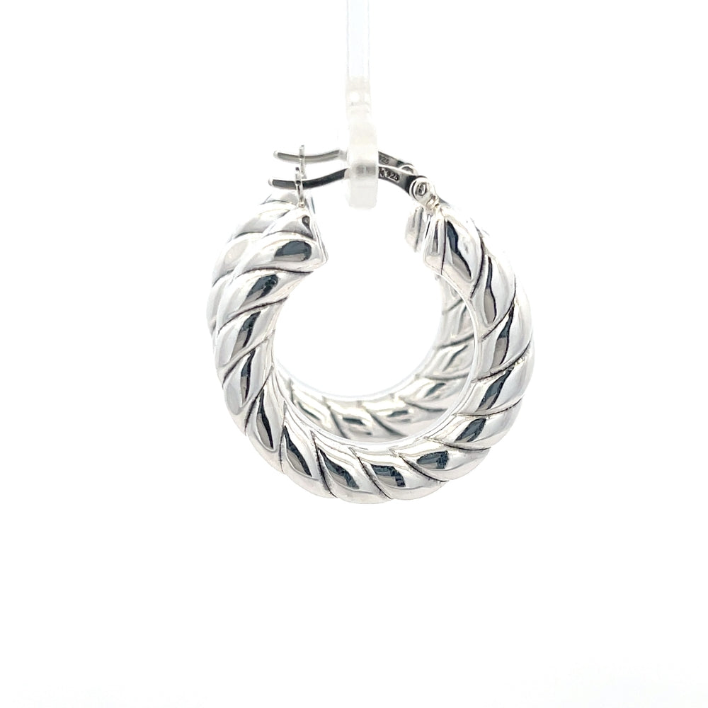 Gedrehte Creolen aus 925er Silber