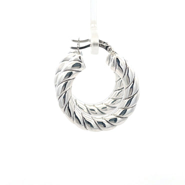 Gedrehte Creolen aus 925er Silber
