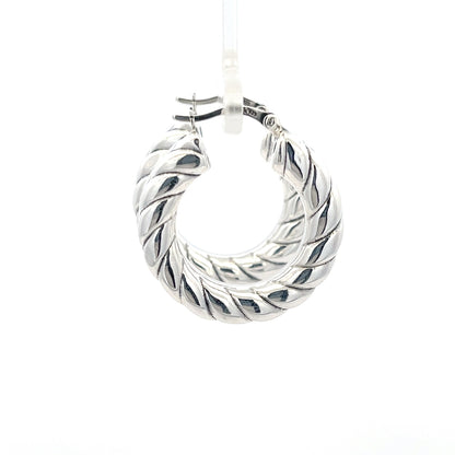 Gedrehte Creolen aus 925er Silber