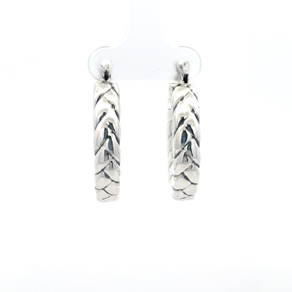 Gedrehte Creolen aus 925er Silber