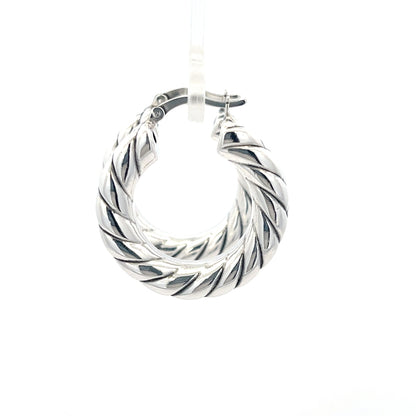 Gedrehte Creolen aus 925er Silber