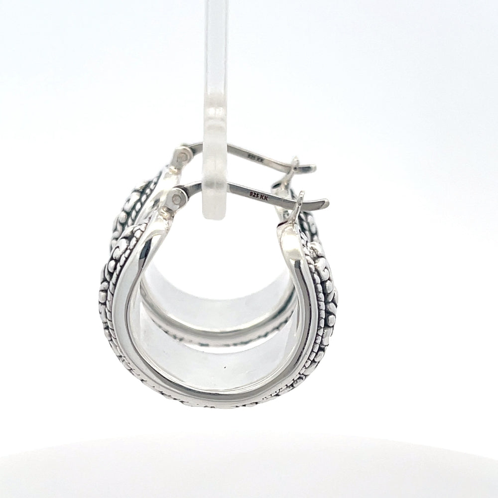 925er Silber Filigran-Creolen