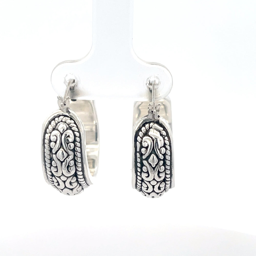 925er Silber Filigran-Creolen