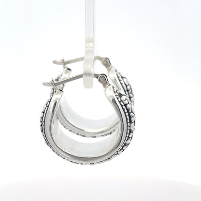 925er Silber Filigran-Creolen