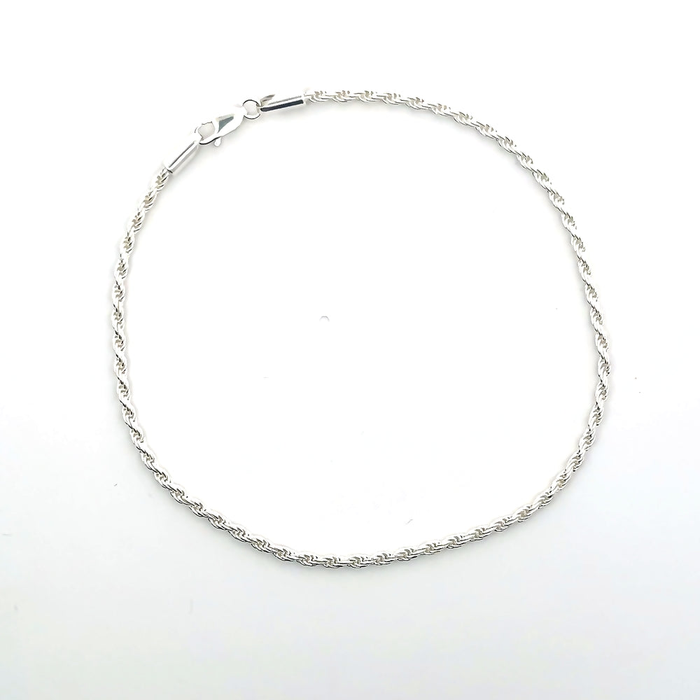 Fußkettchen aus gedrehtem 925er Silber – Zeitlose Schlichtheit