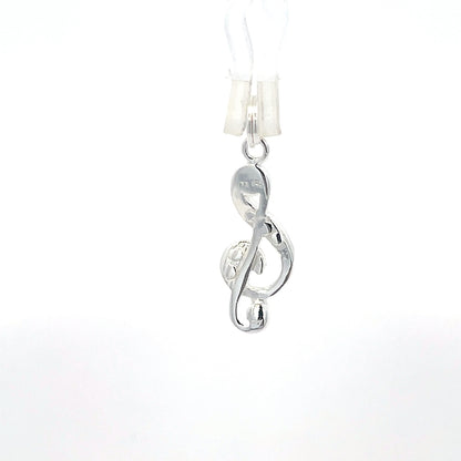 Musikalischer Notenanhänger aus 925er Silber mit Zirkonia-Akzenten