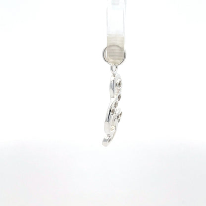 Musikalischer Notenanhänger aus 925er Silber mit Zirkonia-Akzenten