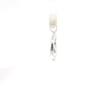 Doppelherz-Anhänger aus 925er Sterlingsilber mit Glitzerfinish