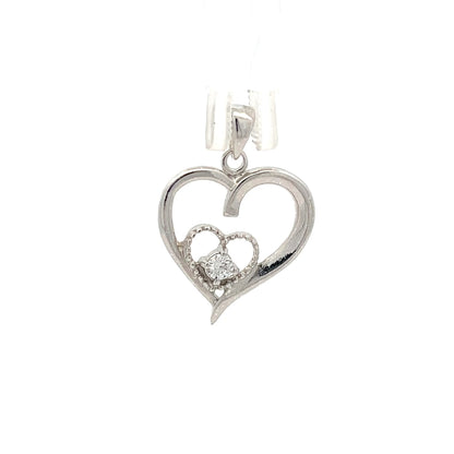 Offener Herzanhänger aus 925er Silber mit Unendlichkeitsschleife