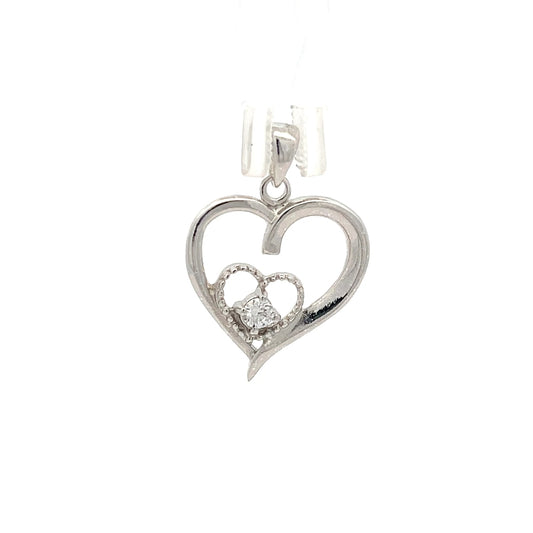 Offener Herzanhänger aus 925er Silber mit Unendlichkeitsschleife