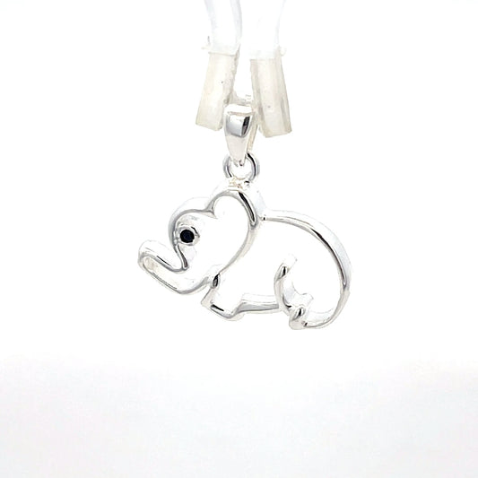 Elefanten-Umrissanhänger aus 925er Silber