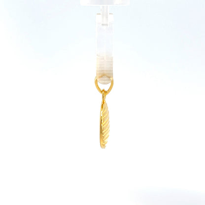 14-karätig vergoldeter, strukturierter Scheibenanhänger