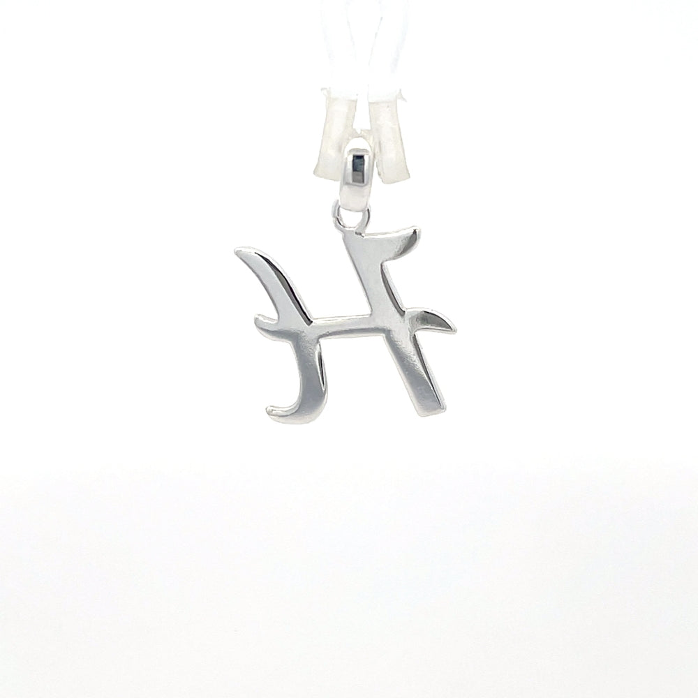 Alphabet-Anhänger aus 925er Silber – Buchstabe H