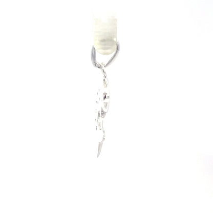 Delfinanhänger aus 925er Sterlingsilber mit Zirkonia-Akzenten